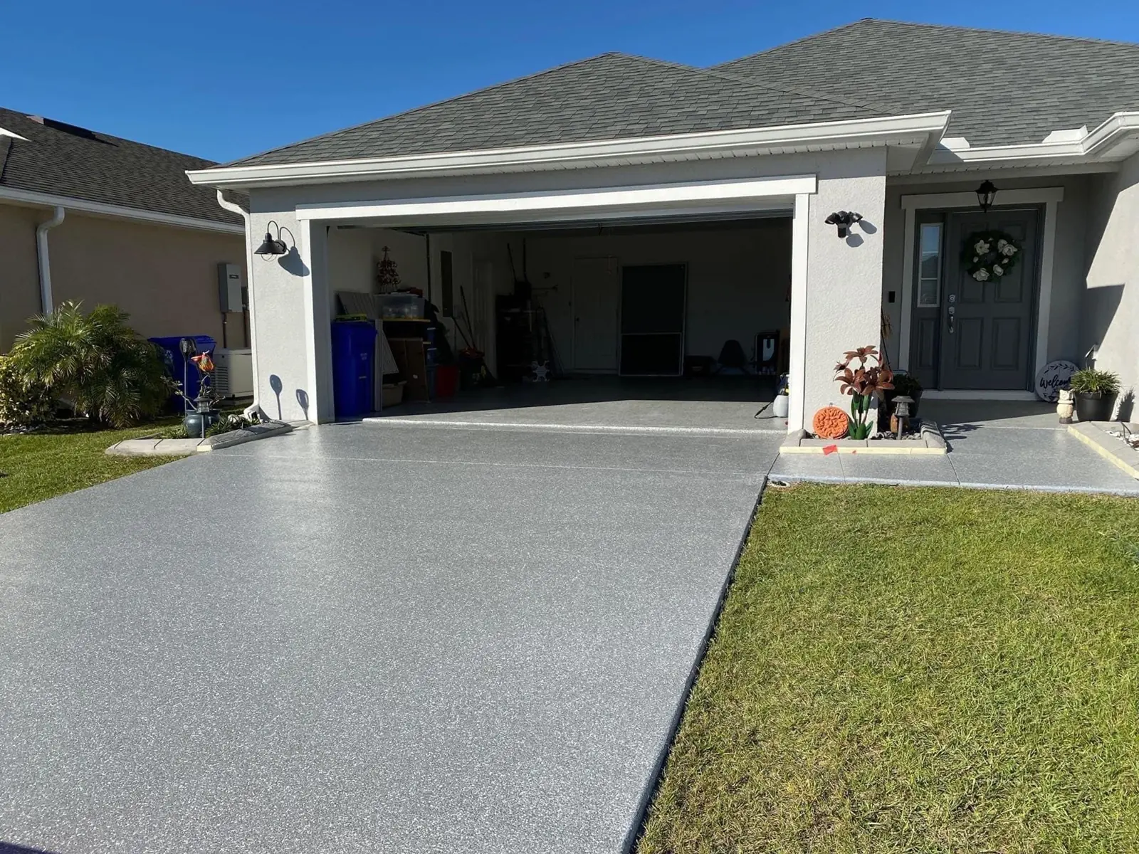 Driveway Flake Epoxy, Residential flooring project by Floor Kings Epoxy