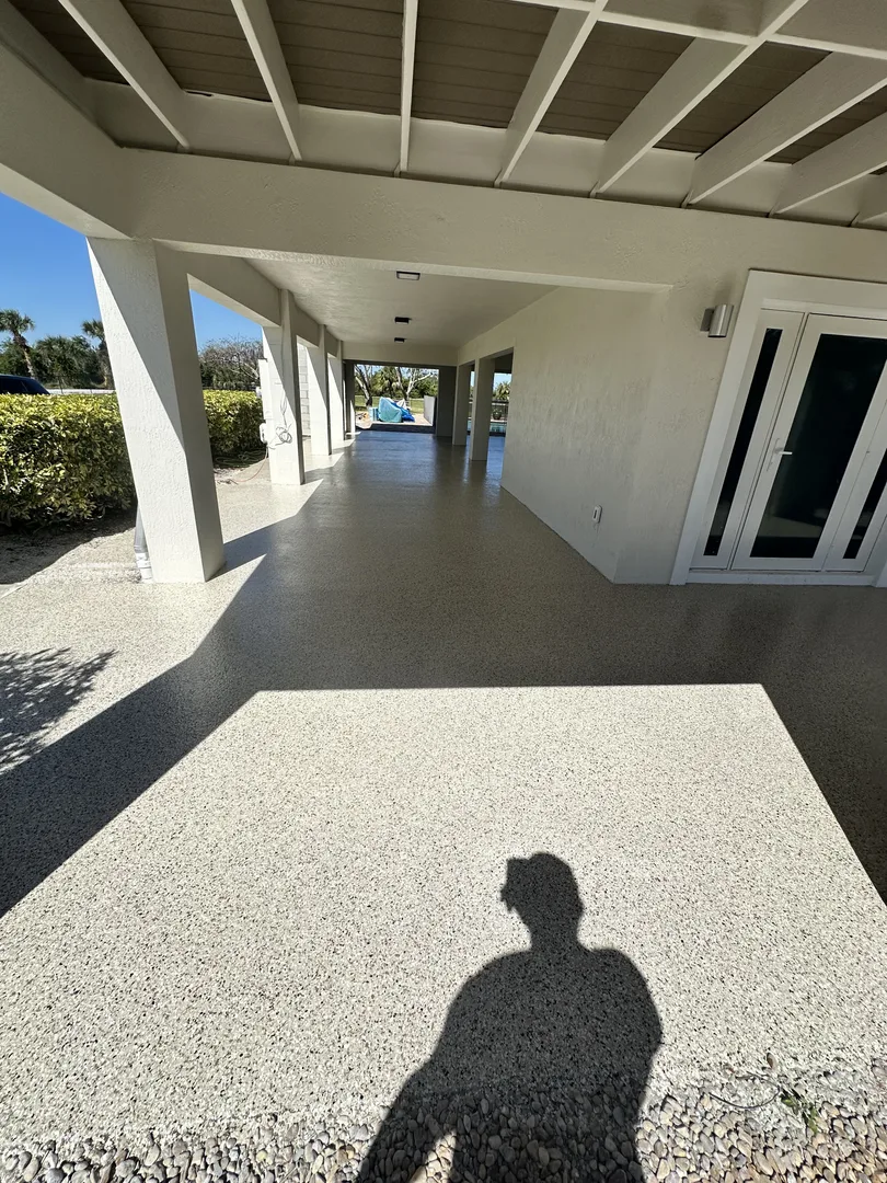 Flake Outdoor Walkway, Residential flooring project by Floor Kings Epoxy