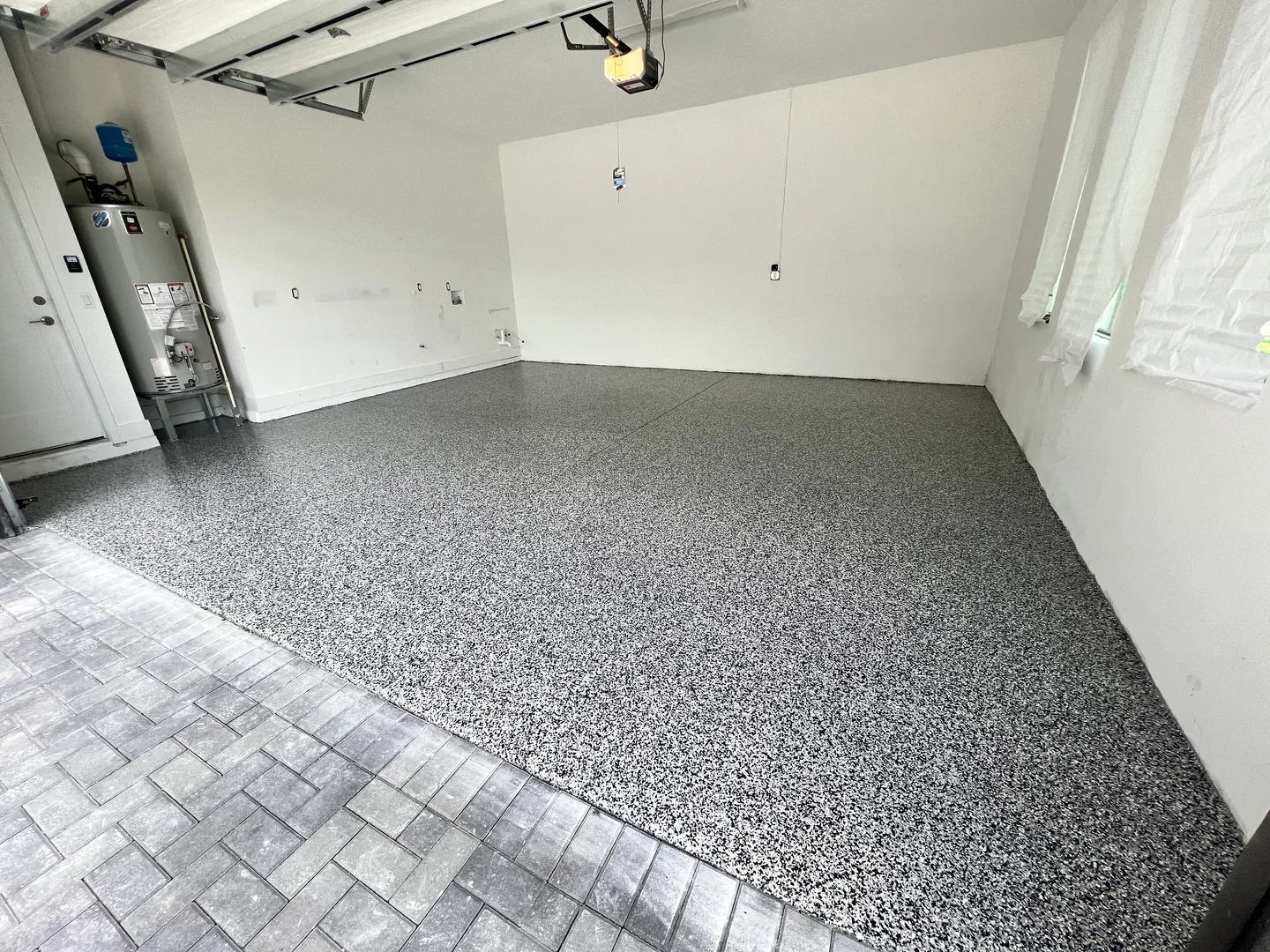 Gray Flake Garage Floor, Residential flooring project by Floor Kings Epoxy