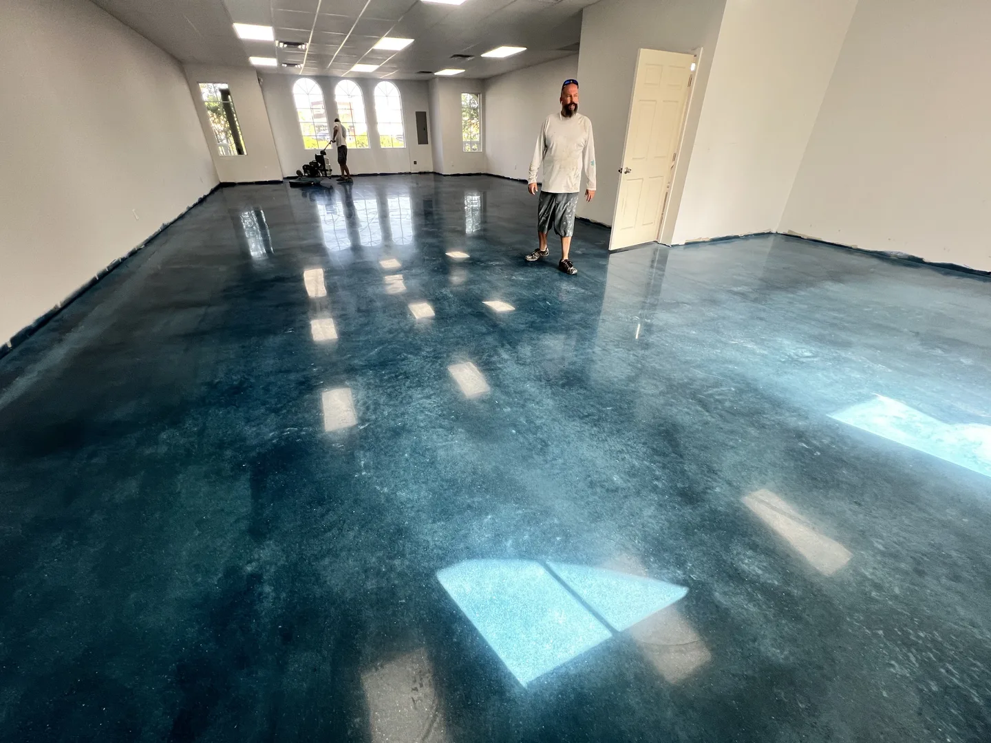 Diamond Grinding step by Floor Kings Epoxy
